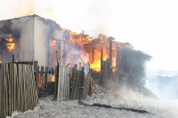 Пожар в жилом бараке, Щекино. 23 января 2014, Фото: 8