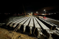 На новом Баташевском мосту в Туле приступили к монтажу железобетонных балок, Фото: 2