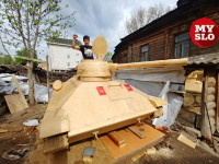 Тульский умелец смастерил деревянный танк весом в тонну, Фото: 19