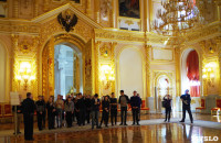 Тульские школьники побывали на церемонии развода караулов в Московском Кремле, Фото: 15