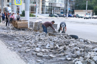 На ул. Советской меняют тротуарную плитку, Фото: 10
