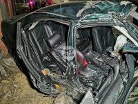 На выезде из Тулы BMW влетел в фуру: один человек погиб, Фото: 2