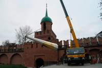Утром 15 ноября в Тулу привезли шпиль для колокольни Успенского собора, Фото: 18