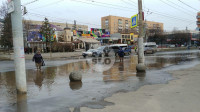 Перекресток Красноармейского проспекта и ул. Лейтейзена затопило водой, Фото: 14