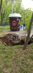 В Туле в Платоновском парке образовался провал размером с кофейный киоск, Фото: 1