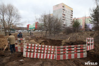 Провал грунта на ул. Майской в Туле, Фото: 4