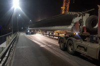 На новом Баташевском мосту в Туле приступили к монтажу железобетонных балок, Фото: 1