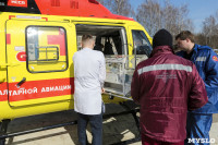 В Тульский перинатальный центр из Новомосковска на вертолете доставлены близняшки, Фото: 7