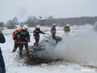 Тульские огнеборцы ликвидировали условное  возгорание в селе Прудное, Фото: 14