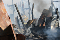 Пожар в цехе производства гробов на Веневском шоссе в Туле, Фото: 5