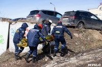 В Туле на Упе спасатели эвакуировали пострадавшего из упавшего в реку автомобиля, Фото: 26
