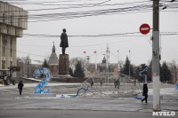На площади Ленина сбили новогоднюю конструкцию, Фото: 2
