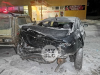 На ул. Вильямса в Туле водитель Daewoo протаранил восемь машин и сбежал, Фото: 24