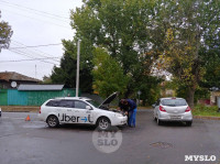 На ул. Тимирязева машина повалила дерево после ДТП с такси, Фото: 6