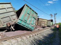 В Тульской области грузовой поезд сошел с рельсов, Фото: 22