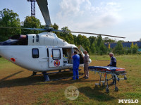 Жительницу Тульской области доставили в щекинскую больницу на вертолете, Фото: 4