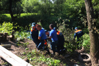 Спасатели приступили к расчистке берегов реки Воронки в Туле: фото, Фото: 20