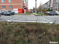 Зебра в никуда: в Туле обустроили переход с парковки в газон , Фото: 4
