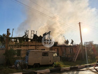 На ул. Баженова в Туле крупный пожар уничтожил жилой дом, Фото: 14