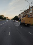 На Красноармейском проспекте кроссовер повалил фонарный столб, Фото: 5