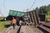 В Тульской области грузовой поезд сошел с рельсов, Фото: 5