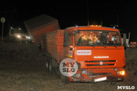 В Туле легковушка спровоцировала жесткое ДТП с грузовиками, Фото: 26