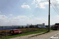 Горит поле напротив ТулСВУ, Фото: 3