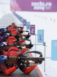 Спортсмены сборной России по биатлону на тренировке перед началом XXII зимних Олимпийских игр в Сочи., Фото: 4