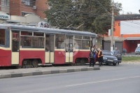 В Криволучье трамвай протаранил легковушку, Фото: 6