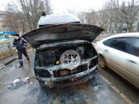 На улице Ф. Энгельса сгорел микроавтобус, Фото: 7