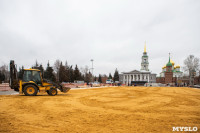 На площади Ленина начали устанавливать Губернский каток и главную ёлку Тулы, Фото: 29
