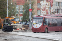 На ул. Советской в Туле убрали дорожные ограждения с трамвайных путей, Фото: 13