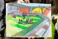 Тульские художники зарисовывали самые яркие моменты матча «Арсенала» с «Уфой» в «прямом эфире», Фото: 3