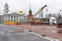 На площади Ленина начали монтаж Губернского катка, Фото: 6