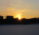 5 февраля 2024 года. Москва, Северный округ, Головинские пруды, рядом с моим годом. Восход солнца