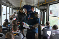 В Туле вышел на маршрут трамвай пожарной безопасности  , Фото: 9