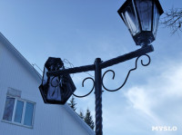 В Комсомольском парке посёлка Заокский испорчены новые фонари, Фото: 2