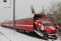 Пожарный поезд на Московском вокзале, Фото: 3