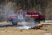 В Туле провели тренировку по тушению ландшафтного пожара, Фото: 78