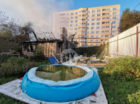 На ул. Баженова в Туле крупный пожар уничтожил жилой дом, Фото: 5