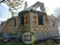 Сгорел дом в поселке Лесной, Фото: 1