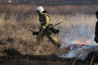 Сразу в нескольких районах Тульской области загорелись поля, Фото: 2