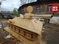 Тульский умелец смастерил деревянный танк весом в тонну, Фото: 8