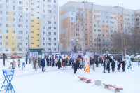 Во дворе на Пролетарской открылся новый хоккейный корт, Фото: 66