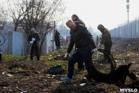 Генеральную уборку в Туле на Пролетарской набережной провели работники КБП, Фото: 8