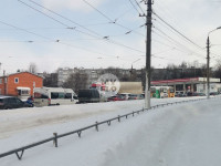 Улица Металлургов в Туле встала в пробке из-за ДТП с автобусом, Фото: 2