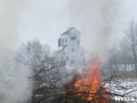 Тульские огнеборцы ликвидировали условное  возгорание в селе Прудное, Фото: 10