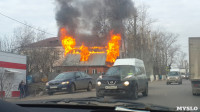 На Одоевском шоссе сгорел дом, Фото: 2