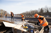 Алексей Дюмин проверил, как ведется строительство моста через Упу, Фото: 11
