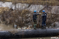 В Туле из Воронки спасатели выловили плавучий мусор, Фото: 11